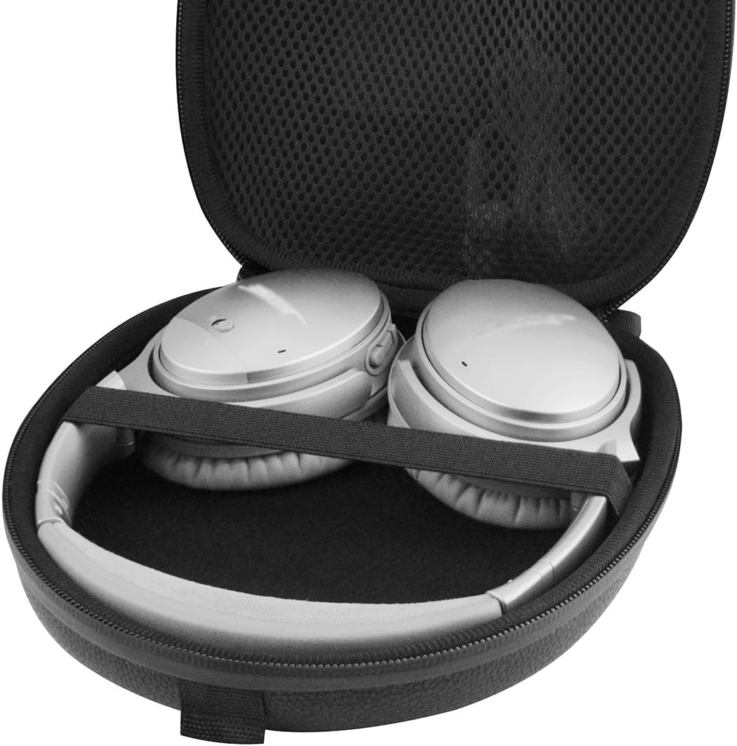 Linkidea Headphone Case for Bose 700, QC35 Gaming, QC35 II, Sony WH-CH510, WH-CH500, Audio-Technica ATH-SJ1, Grado SR80i, SR80e, SR80, Hard Shell Carrying Case, Travel Bag (Black)