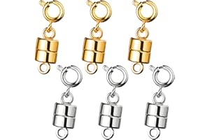 6pcs magnetic clasps for necklaces jewellery (gold and silver)