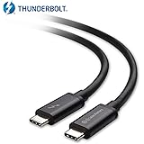 [Certified] Cable Matters 20 Gbps Thunderbolt 3 USB-C Cable in Black Supporting 100W Charging 6.6 Feet