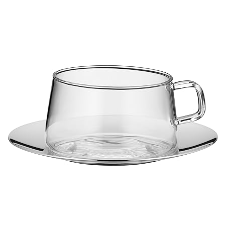 WMF TeaTime Tee-Tasse mit Untertasse poliert spülmaschinengeeignet