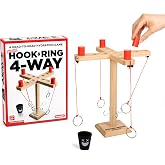 WHAT DO YOU MEME? Buzzed 4-Way Hook &amp; Ring Drinking Game by Relatable | Football Drinking Games for Tailgate Games &amp; Bachelor Parties, Includes Hook and Ring Unit, 4 Pawns, 1 Cup