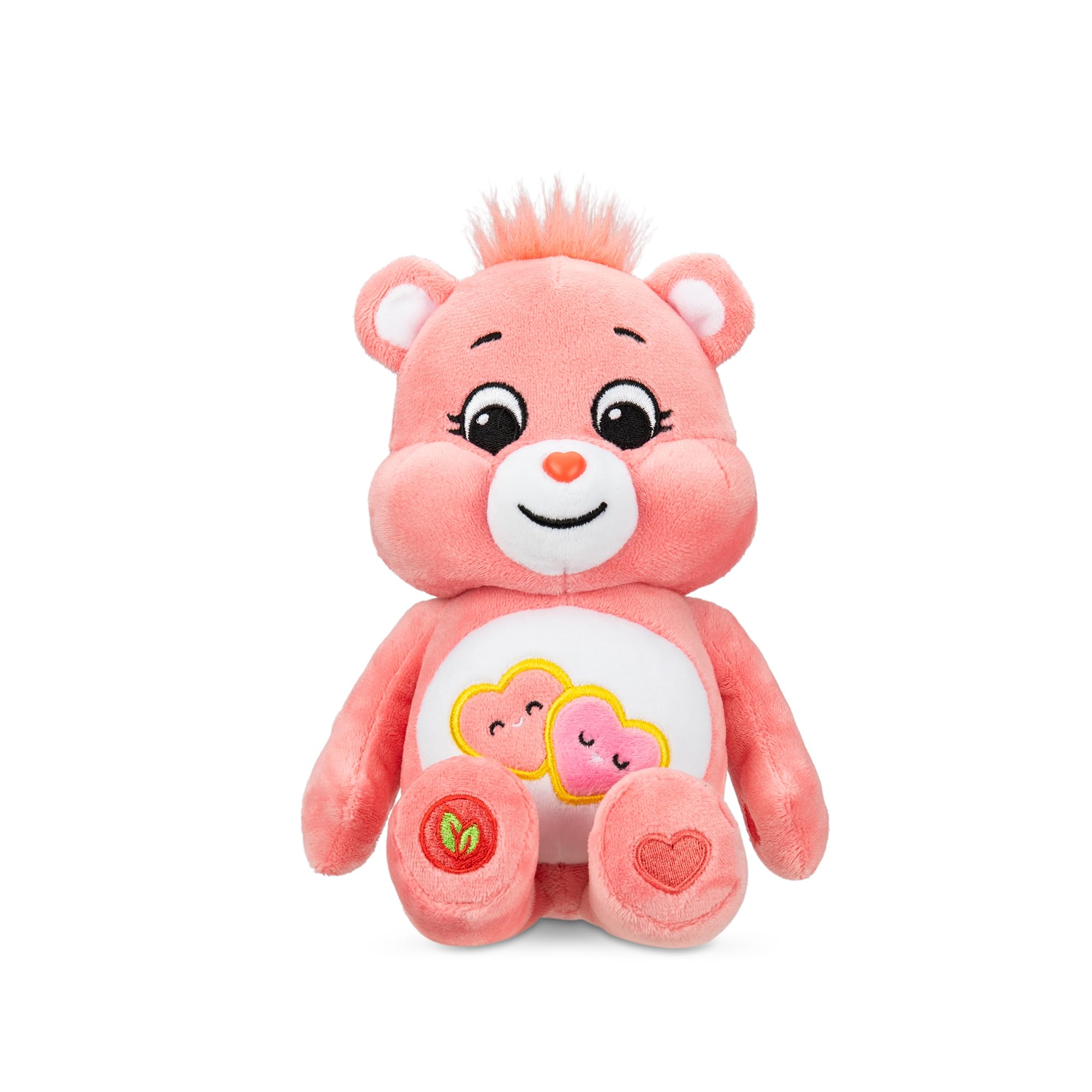 Basic Fun Care Bears Love-A-Lot Bear 22cm Bean Plush – Collectable Soft Toy with Heart Belly Badge, Cuddly Gift for Kids Aged 4+, Ideal for Girls & Boys