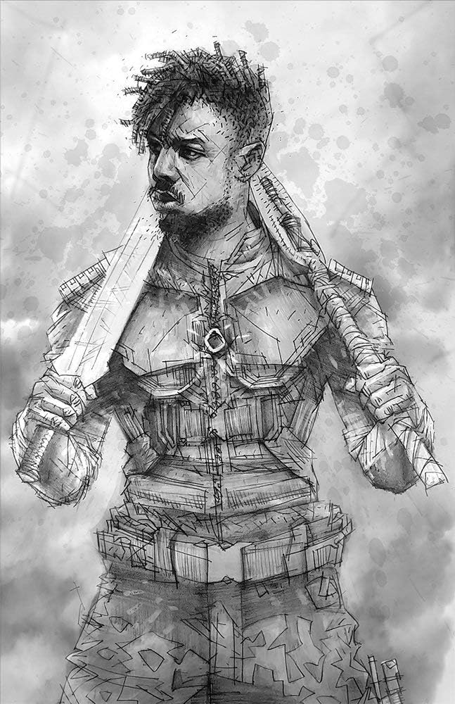 N'Jadaka, Challenger to the Throne Giclee print of Pencil Drawing of Killmonger