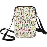 WZMPA Green Monster Crossbody Bag Doctor Cat Fans Gifts Monster Is My Spirit Animal Shoulder Bag For Monster Fans