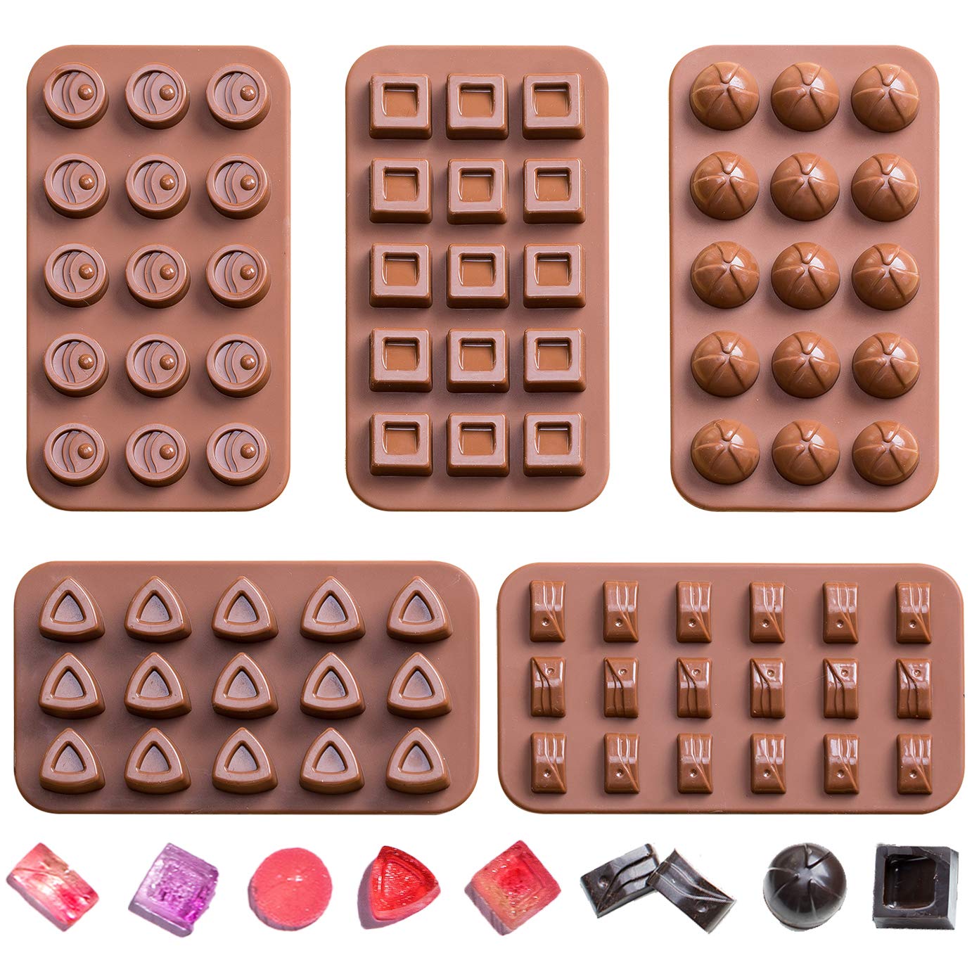 Chocolate Molds Non Stick Hard Gummy Candy,BPA Free Candy Making Mold Candy Making Silicone