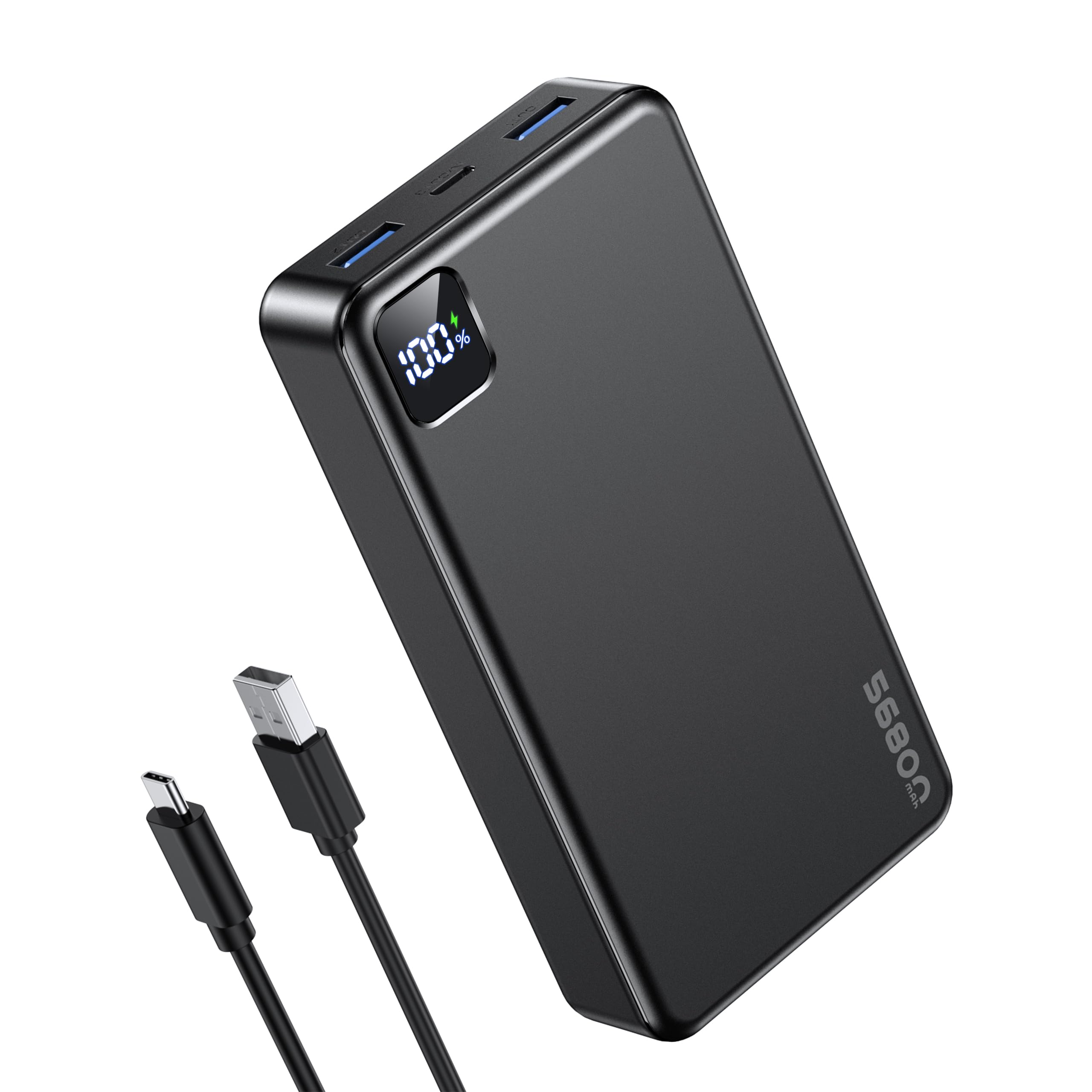 Photo 1 of Moihosso Portable Charger Power Bank 56800mAh Battery Pack-22.5W Fast Charging with USB C & LED Display, 3 Outputs High Capacity Portable Power Bank for iPhone 16/15/14/13 Series, Samsung, iPad etc