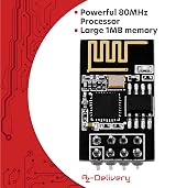 AZDelivery ESP8266 ESP-01S WiFi Transceiver Module 1MB Flash 80MHz Arduino Pi view 4