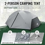 Forceatt Camping Tent 2-3 Person PU3000mm Waterproof Easy Setup Lightweight view 2