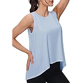 MAGCOMSEN Women's Workout Tank Tops Loose Fit Gym Yoga Sleeveless Shirts Athletic Running Tops Flowy