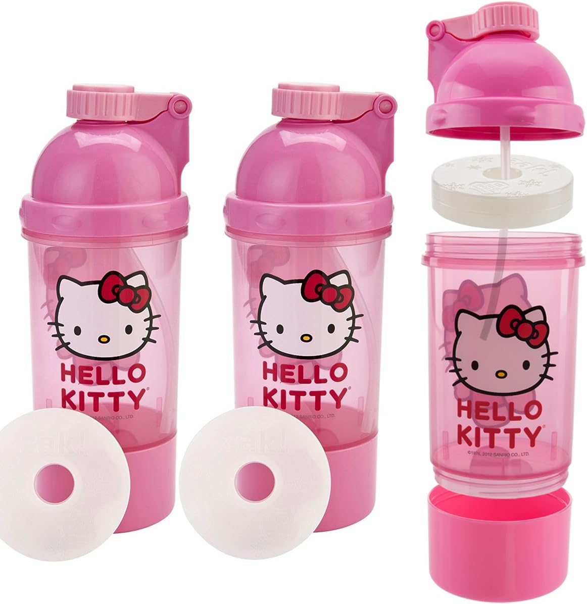 Zak! (3 Pack) Hello Kitty Kids Snack & Sip BPA Free Plastic
