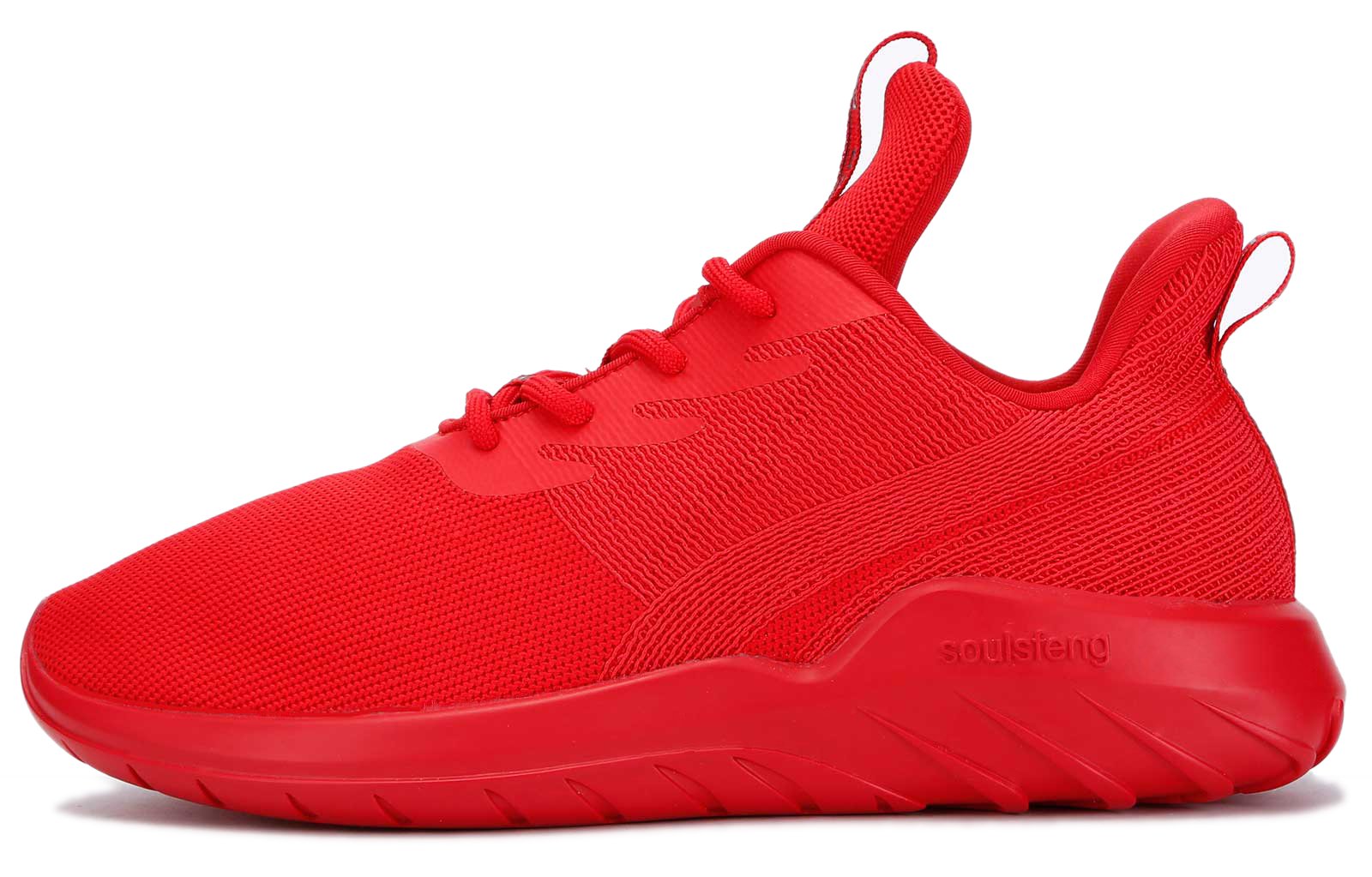 Soulsfeng Men Women Unisex Casual Fashion Sneakers Lightweight Breathable Athletic Sport Shoes (Men US9=EUR42.5=27CM, Red)