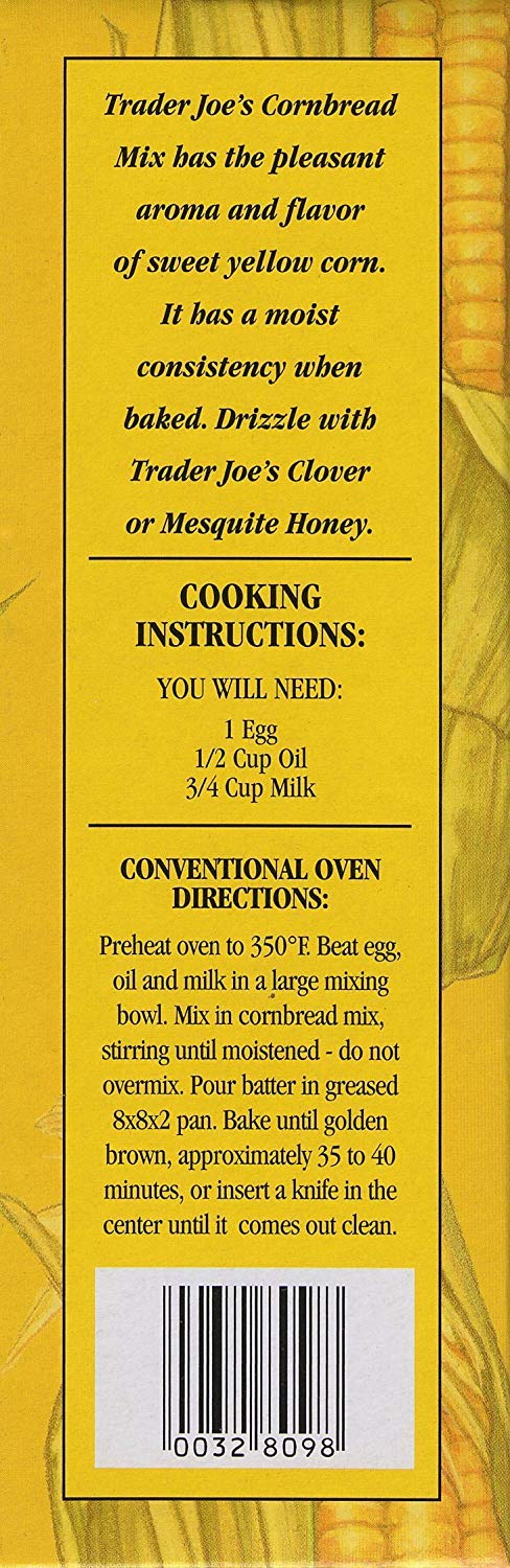 Amazon Com Trader Joe S Cornbread Mix Pack Of 2 15 Oz Boxes Other Products Grocery Gourmet Food