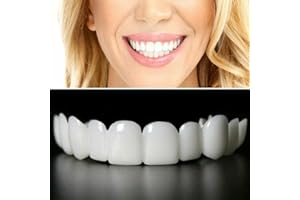 GORM 2 Pairs Fake Teeth, Adjustable Veneers Dentures for Men and Women, Temporary Denture Veneer Snap Tooth,Covering Imperfect Teeth Cosmetic Repair kit，Teeth Make White Tooth Beautiful Neatr (One Color)