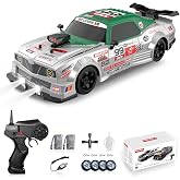Sakeye RC Drift Car 2.4GHz 1:16 Scale 4WD High Speed Remote Control Cars Vehicle with LED Lights Two Batteries and Drifting Tires Racing Sport Toy Cars for Adults Boys Girls Kids