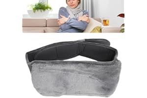 Yosoo Hot Water Bottle Waist Belt - Plush Material - Therapeutic Heating Pad - Elegant Dark Gray Style - Women & Men's Waist 