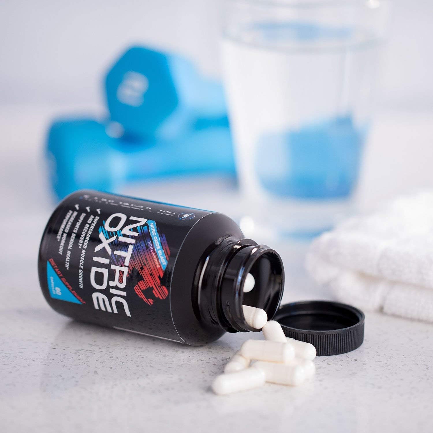 Extra Strength Nitric Oxide Supplement L Arginine 1300mg - Citrulline Malate, AAKG, Beta Alanine - Premium Muscle Building No Booster for Strength & Energy to Train Harder - 60 Capsules: Health & Personal Care