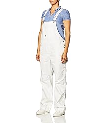 Dickies Women's Bib Overall, White, Small