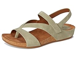 Eurosoft Women's Gianetta Flat Sandal, Sage, 7