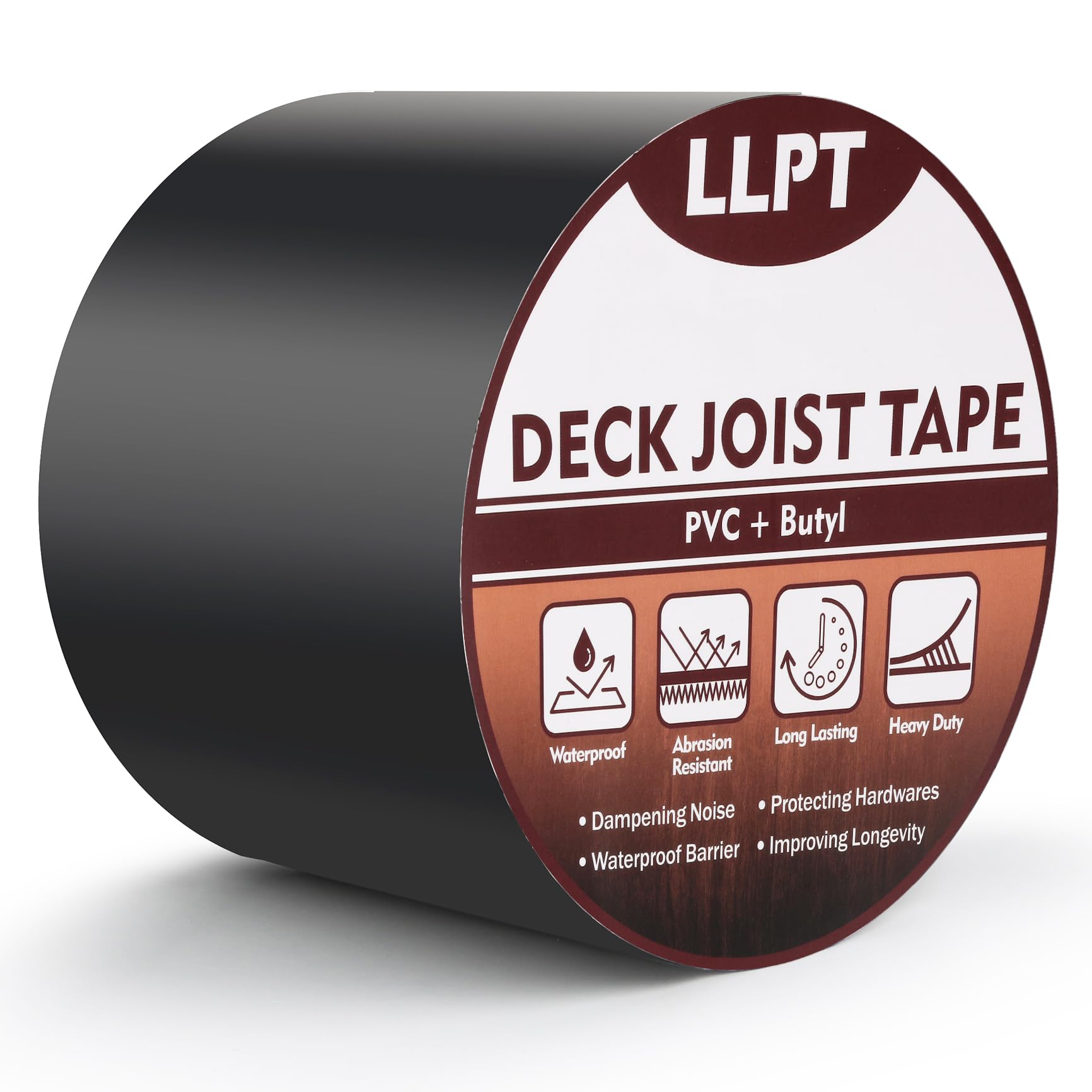 LLPT Joist Tape for Decking | 101mm x 15m | Beam Joist Protection Flashing Tape | Heavy Duty Waterproof Butyl Sealant | for Wood Decks Roof Building Joists Beams(JDT450P1)