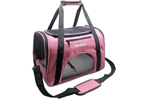 ZaneSun Cat Carrier Dog Carrier Pet Carrier for Small Medium Cats Dogs Puppies of 15 Lbs,Airline Approved Dog Cat Travel Carr