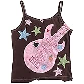 Punk Rock Concert Graphic Tank Tops Women Cute Summer Spaghetti Strap Sleeveless Crop Cami Y2k Grunge Emo Shirt