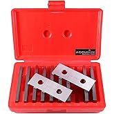 Accusize Industrial Tools 1/8" Thick Matched Pairs, 4" Overall Length,10-Pair Precision Parallel Set, EG10-1404