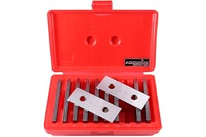 Accusize Industrial Tools 1/8" Thick Matched Pairs, 4" Overall Length,10-Pair Precision Parallel Set, EG10-1404