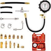 0-140PSI Fuel Pressure Tester Kit, Fuel Injector Injection Pump Pressure Gauge, Fuel Pump Pressure Tester Diagnostic Tool for Gasoline Cars, Trucks, Motorcycles and RVs