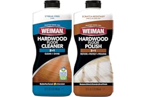 Weiman Hardwood Floor Cleaner and Polish Restorer Combo - 2 Pack - High-Traffic Hardwood Floor, Natural Shine, Removes Scratches, Leaves Protective Layer