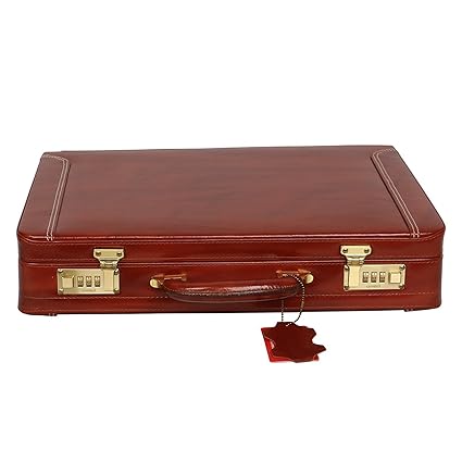 Hyatt Genuine Leather Expandable Office Bag Briefcase.