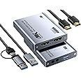 Fulfalic Video Capture Card, Audio Video Capture Card, USB 3.0 Capture Card 4K HDMI Loop-Out, 1080P 60FPS/2K 30FPS Videogame Capture for Streaming, Works forPS5/Switch/Camera/PC