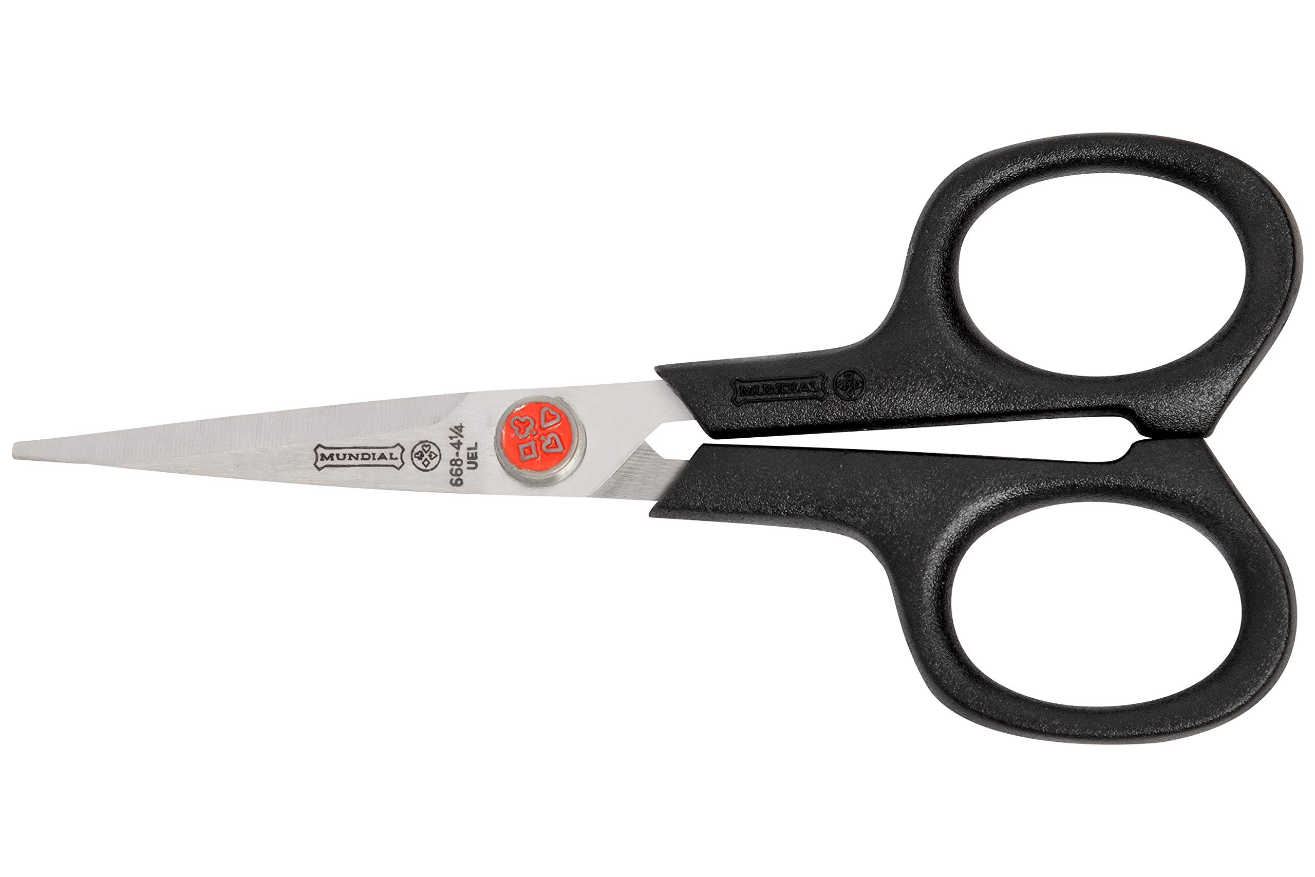 Mundial 4 1/4-inch Knife Edge Red Dot Embroidery Scissors
