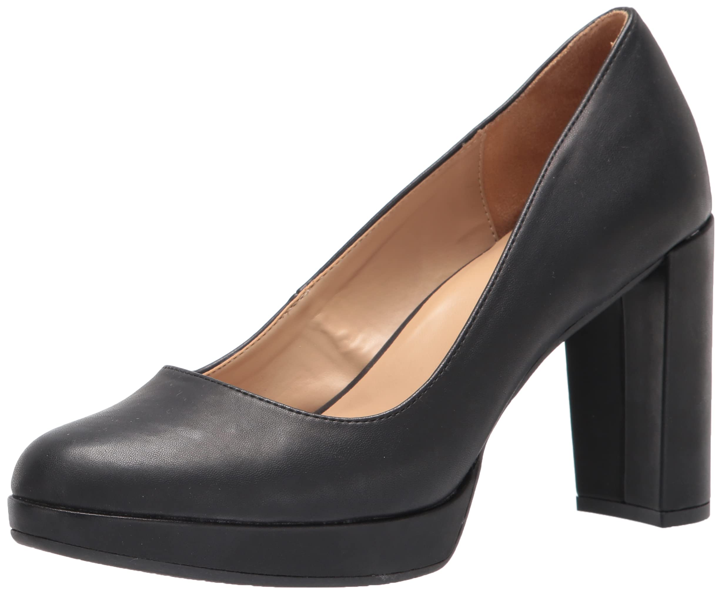 Photo 1 of Naturalizer Womens Berlin Chunky High Heel Platform Pump,Black Smooth,6.5