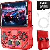 RG43V Pro Retro Handheld Game Console with 4.3 Inch IPS Screen, Portable Dual System with RK3562 Chip,Dual RGBOX &amp; EE System, WiFi Networked Fighting Retro Gaming Console, 4000mAh Battery, Red