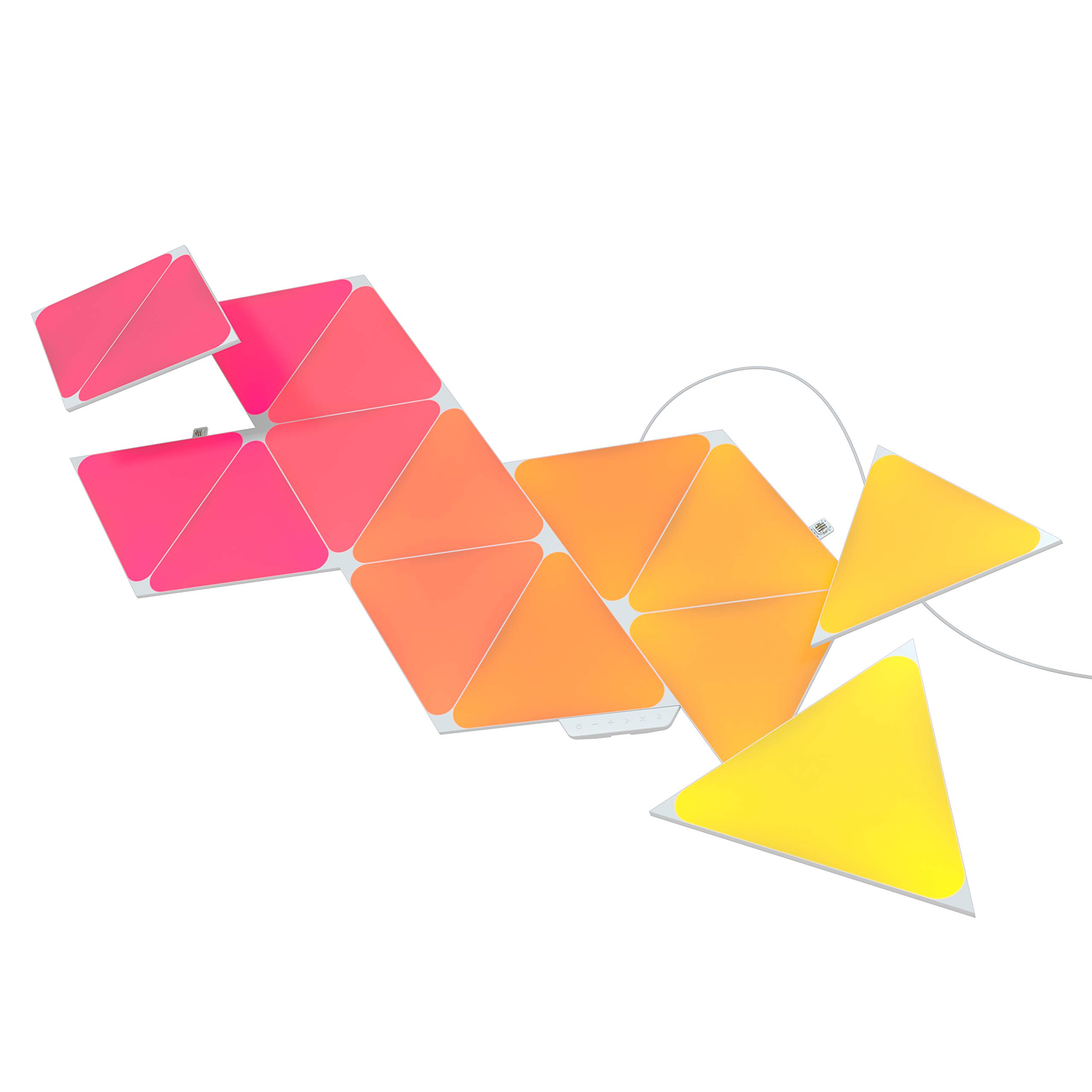 Nanoleaf Shapes Triangle Starter Kit, 15 Smart Light Panels LED RGBW - Modular Wi-Fi Colour Changing Wall Lights, Works with Alexa Google Assistant Apple Homekit, for Room Decor & Gaming