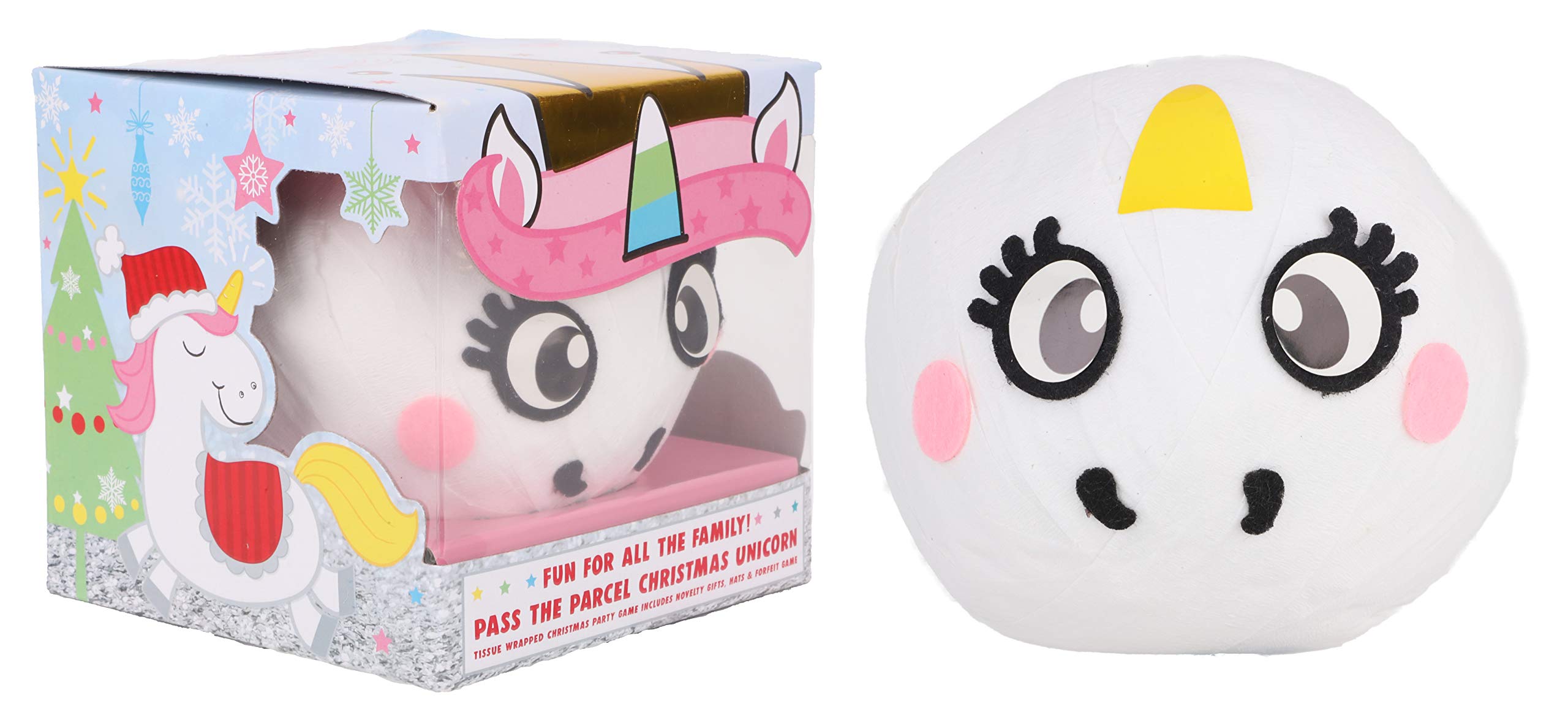 Toyland® Pass The Parcel Peel & Reveal Game - Christmas Family Fun (Unicorn)