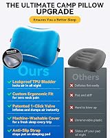 HIKENTURE Camping Pillow with Removable Cover Ultralight Ergonomic Inflatable view 2