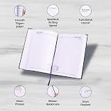 evelay 2027 Diary A4 A5 Page a Day Hardback Navy 70gsm Paper Ribbon Marker view 6