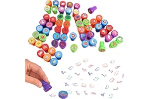 Suweiyuanshiyi 50 Pcs Assorted Stamps,Self-Ink Stamps for Birthday Party Favor, Carnival Prizes, School Stampers, Goodie Bag,