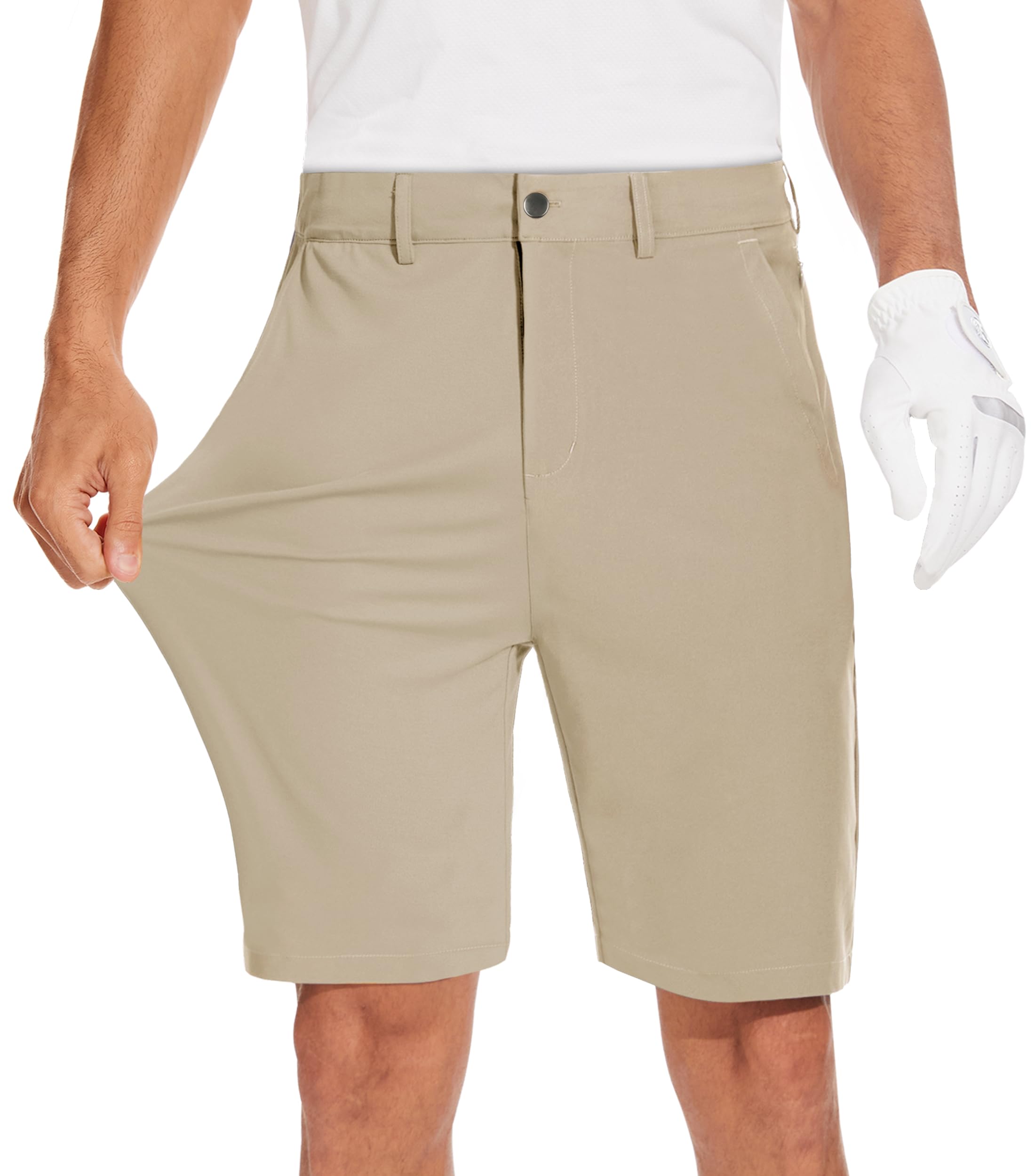 JWM Mens 9" Stretch Golf Shorts - Lightweight