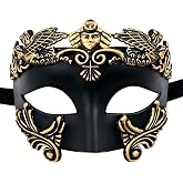 JOYFISCO Masquerade Mask for Men Vintage Roman Greek Venetian Mask for Halloween Mardi Gras Prom Ball Cosplay Party Costume
