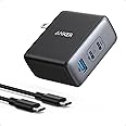 Anker Nano 100W USB-C Charger, 3-Port Fast Compact GaN Charger for MacBook Pro/Air, Pixelbook, ThinkPad, Dell XPS, iPad Pro, iPhone 16 Series, Galaxy S23, and More (Black, 1 Pack & 1 Cable)