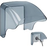Outdoor Waterproof Outlet Cover, 2.67" x 3.25" Small Socket Protector&ndash; Self Adhesive Wall Plate Cover for Single-Gang Electrical Outlets, for Duplex Receptacle (NEMA 5-15R) (Not for Oversized Plugs)