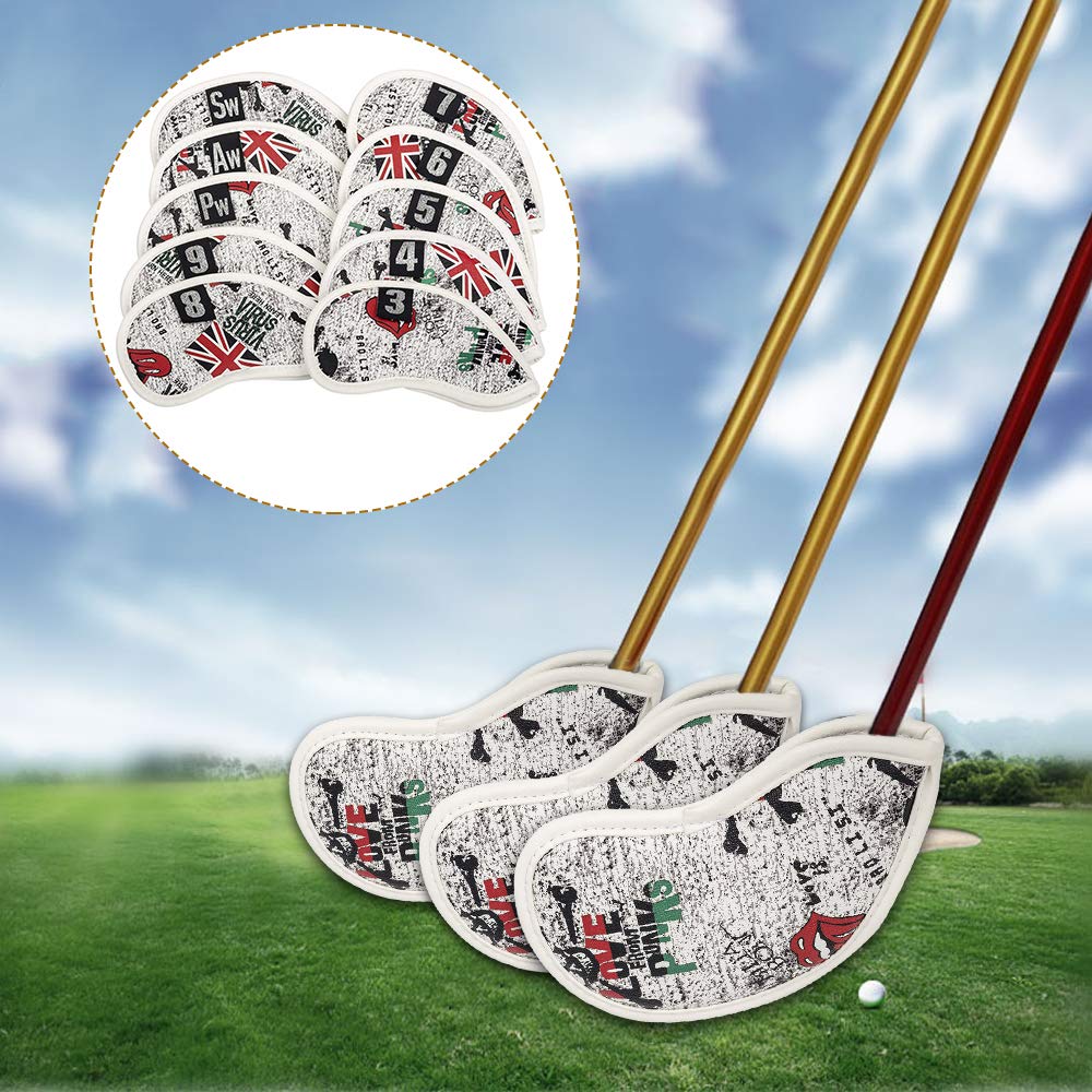 Amazon.com : HIFROM Golf Club Iron Head Covers Headcover fit for Most Brands 3-SW Protector Set : Sports & Outdoors
