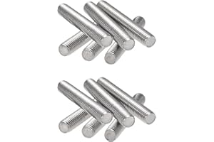 HiPicco 1/4"-20 Fully All Threaded Rod & Studs, 60mm/2.36" Length, 304 Stainless Steel Right Hand Thread Screw for Furniture Mounting Assembly Fastening 12 Pack