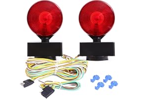 CZC AUTO 12V Two Sided Magnetic Towing Light Kit for Trailer RV Boat Truck -Magnetic Strength 55 Pounds