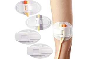 MEDIMATIC Foley Catheter Stabilization Device (Pack of 5) - Hold Single/Double Tube, G Tube and Feeding Tube in Place, Reduce Risk of Pulling Out - with Breathable Foam Anchor Hook and Loop Adhesive