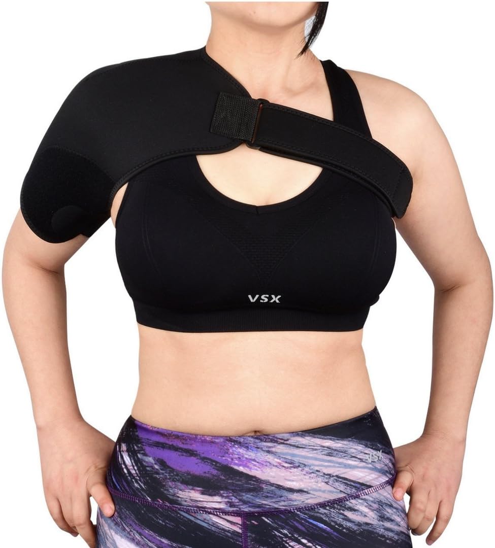 MEDIZED® Shoulder Brace - Rotator Cuff Compression Support - Men, Women, Left, Right Arm Injury Prevention Stabilizer Sleeve Wrap - Immobilizer for Dislocated AC Joint, Labrum Tear, Pain, Tendinitis