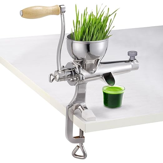 Hand Manual Wheatgrass Juicer Heavy Duty Stainless Steel Leafy Green
