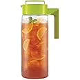 Takeya Airtight Pitcher - Everyday-Use Airtight Pitcher for Iced Tea & More - Clear Pitcher with Lid - Lightweight Kitchen Essential - Spill-Proof & Durable Kitchenware - 2 Quart, Avocado